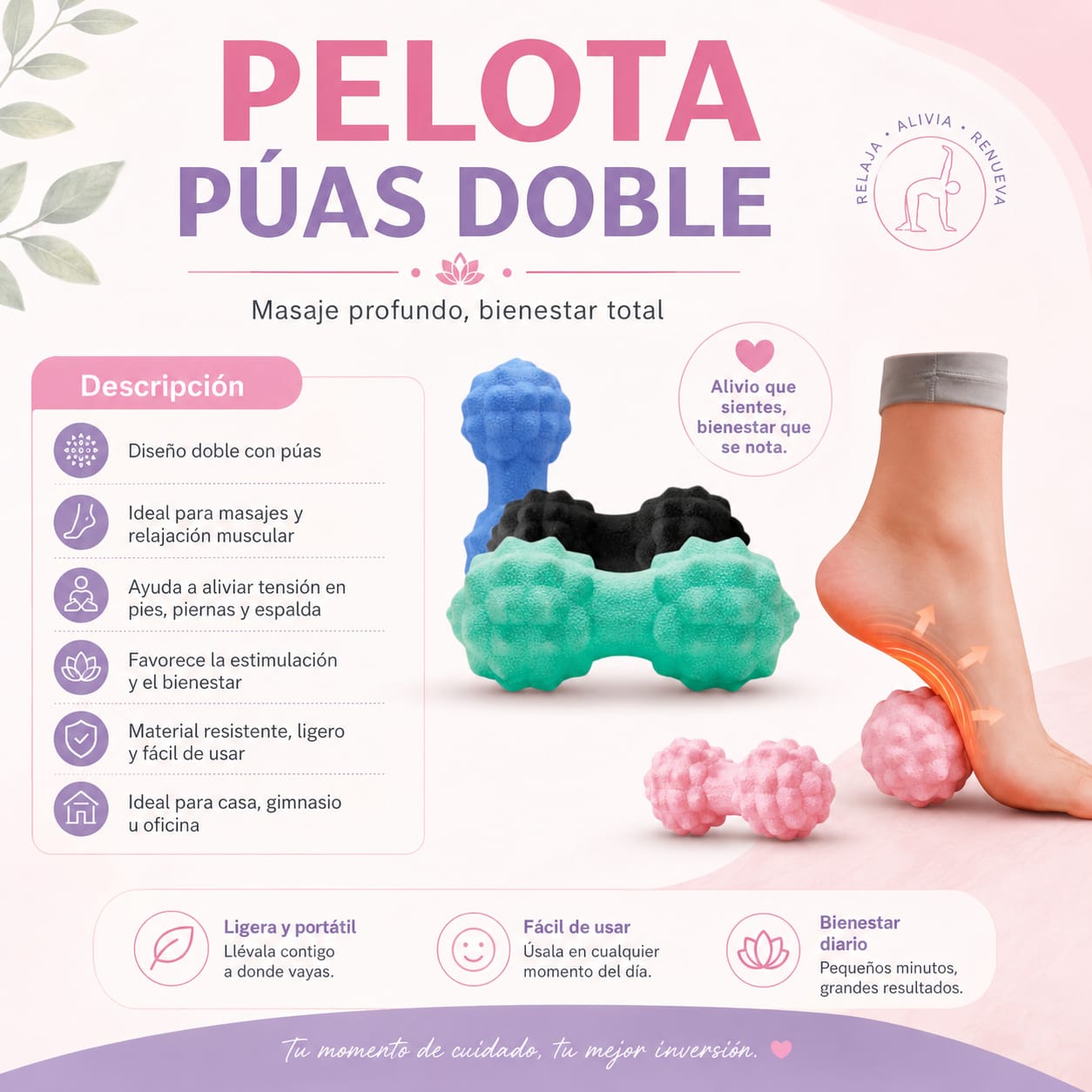 PELOTA MASAJE PUAS DOBLE